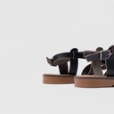 Kadın Örgü Detaylı Düz Sandalet [060128]