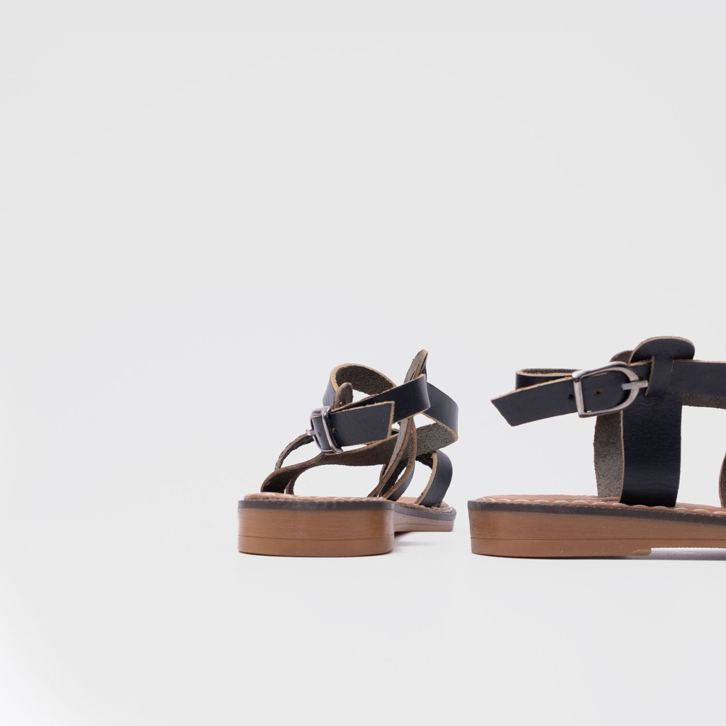 Kadın Örgü Detaylı Düz Sandalet [060128]