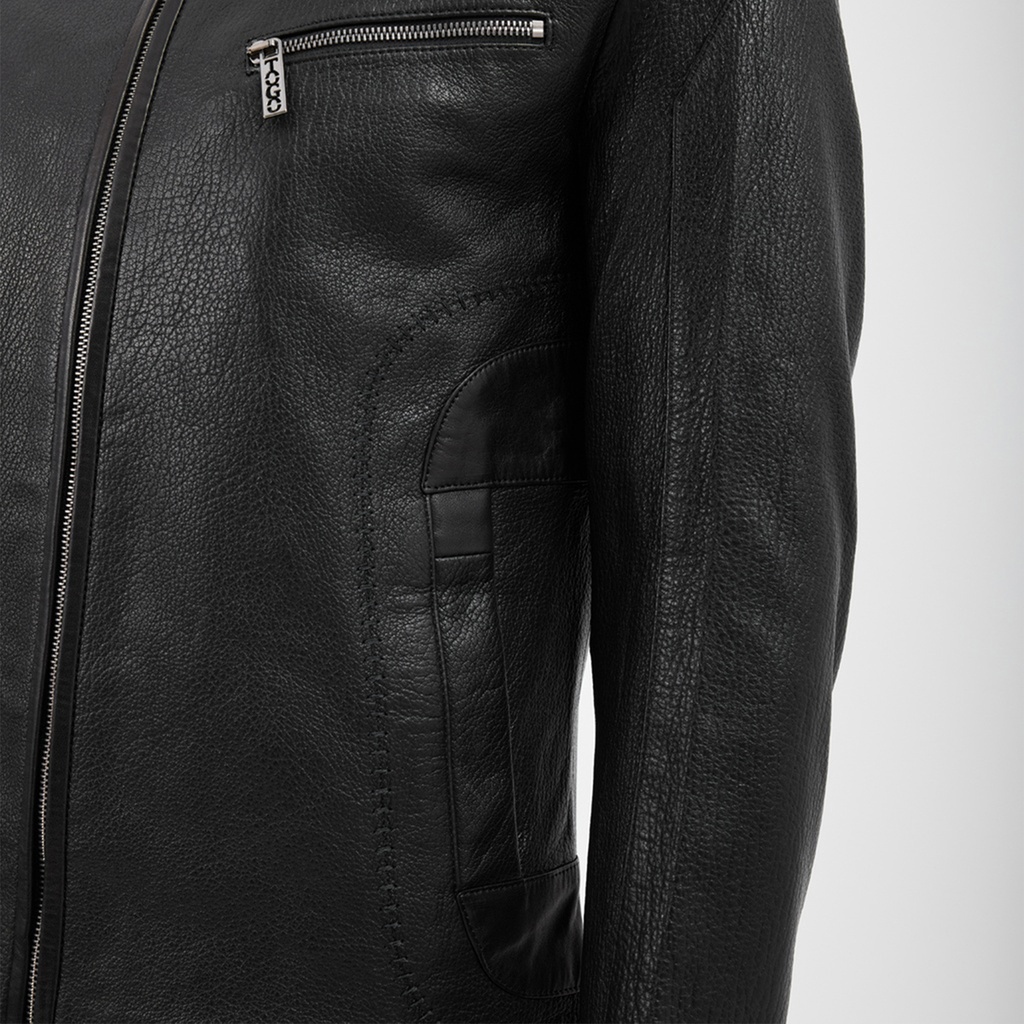 Erkek Kürklü Deri Mont [810064]