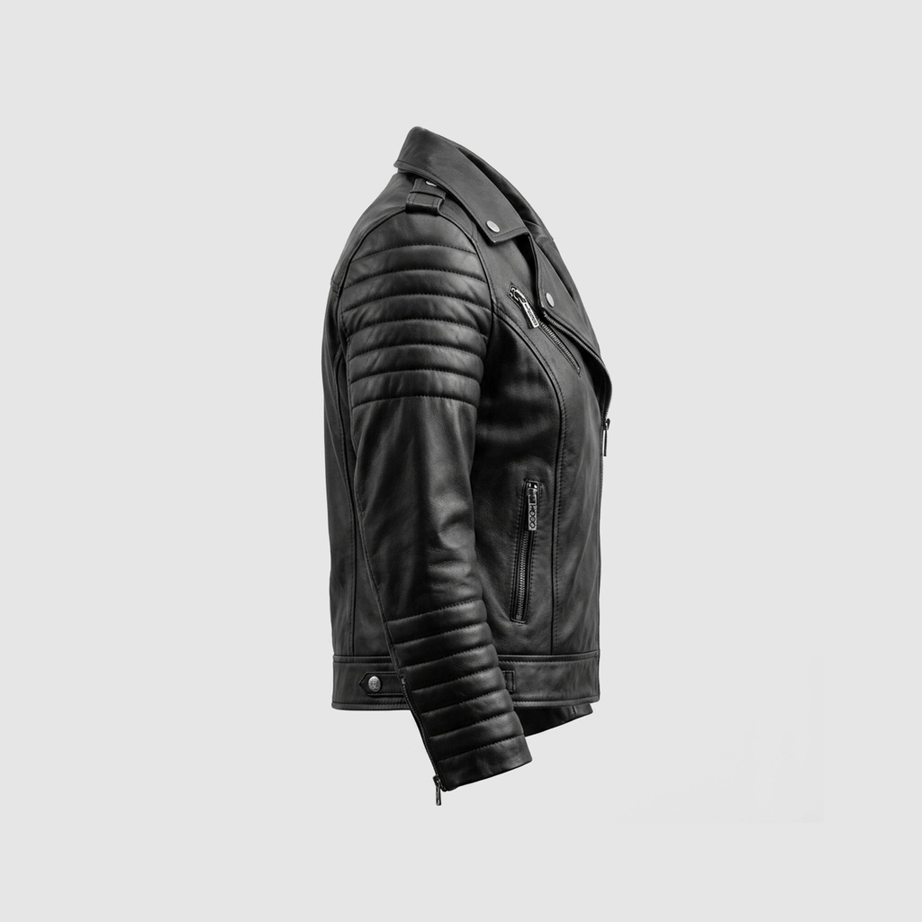 Kadın Deri Biker Ceket [810108]
